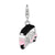 Enameled 3-D Golf Cart Charm in Sterling Silver