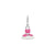 And Pink Enameled Crystal Dress Charm in Sterling Silver