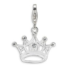 Amore La Vita Sterling Silver CZ Crown Charm hide-image