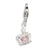 3-D CZ Crown Charm in Sterling Silver