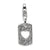 CZ Cut-out Love Heart Clip-on Charm in Sterling Silver