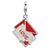 Amore La Vita Sterling Silver 3-D Enameled Love Letter Charm hide-image