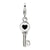 3-D Enameled Key Charm in Sterling Silver