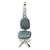 3-D Enameled Office Chair Charm in Sterling Silver