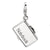 3-D Enameled Notebook Laptop Charm in Sterling Silver