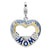 Amore La Vita Sterling Silver 2-D Blue Enameled Mom Photo Charm hide-image