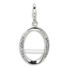 Amore La Vita Sterling Silver Oval Photo Charm hide-image