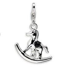 Amore La Vita Sterling Silver Swarovski Element Rocking Horse Charm hide-image