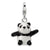 3-D Enameled Panda Charm in Sterling Silver
