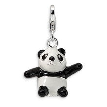 Amore La Vita Sterling Silver 3-D Enameled Panda Charm hide-image
