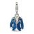 Amore La Vita Sterling Silver 3-D Blue Enameled Jacket Charm hide-image