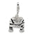 Amore La Vita Sterling Silver CZ Polished Enamel Zebra Jacket Charm hide-image