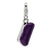 Amore La Vita Sterling Silver 3-D Purple Enameled Clutch Purse Charm hide-image
