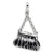 Amore La Vita Sterling Silver 3-D Enameled Zebra Hand Bag Charm hide-image