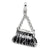 3-D Enameled Zebra Hand Bag Charm in Sterling Silver