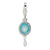 Amore La Vita Sterling Silver Enameled & CZ Hand Mirror Charm hide-image