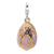 Gold-Plated Swarovski Element Pink Egg Charm in Sterling Silver