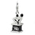 Amore La Vita Sterling Silver 3-D Enameled Black Coffee Grinder Charm hide-image