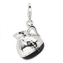 Amore La Vita Sterling Silver 3-D Enameled Coffee Pot Charm hide-image