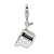 Polished Measuring Cup Charm in Sterling Silver