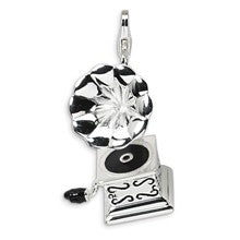 Amore La Vita Sterling Silver 3-D Enameled Phonograph Charm hide-image