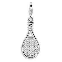 Amore La Vita Sterling Silver 3-D Polished Tennis Racket Charm hide-image