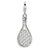3-D Polished Tennis Racket Charm in Sterling Silver