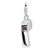 3-D Polished Whistle Charm in Sterling Silver