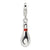 Enameled Bowling Pin Charm in Sterling Silver