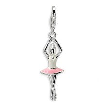 Amore La Vita Sterling Silver 3-D Enamel Ballerina Charm hide-image