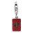 Amore La Vita Sterling Silver CZ & Enameled Diamond Card Charm hide-image