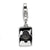 Amore La Vita Sterling Silver CZ & Enameled Club Card Charm hide-image