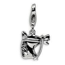 Amore La Vita Sterling Silver 3-D Polished Horsehead Charm hide-image