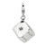 Amore La Vita Sterling Silver 3-D Swarovski Element Die Charm hide-image