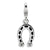 Amore La Vita Sterling Silver Swarovski Element Horseshoe Charm hide-image