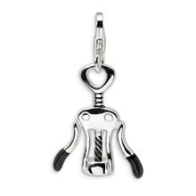 Amore La Vita Sterling Silver Enameled Cork Screw Charm hide-image