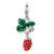 Amore La Vita Sterling Silver 3-D Enameled Strawberry Charm hide-image