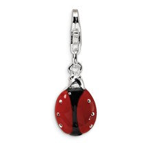 Amore La Vita Sterling Silver 3-D Enameled Lady Bug Charm hide-image