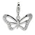 Amore La Vita Sterling Silver CZ Polished Butterfly Charm hide-image