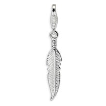 Amore La Vita Sterling Silver 3-D Polished Feather Charm hide-image