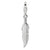 Amore La Vita Sterling Silver 3-D Polished Feather Charm hide-image