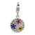 Amore La Vita Sterling Silver Swarovski Element Flower Disc Charm hide-image