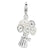 Enameled Bouquet of Cut Flowers Charm in Sterling Silver