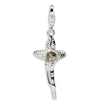 Amore La Vita Sterling Silver 3-D Polished Flower Charm hide-image