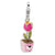 Amore La Vita Sterling Silver 3-D Pink Enameled Potted Tulip Charm hide-image