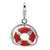 Amore La Vita Sterling Silver Enamel Swarovski Element Life Preserver Charm hide-image
