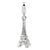 Polished Eiffel Tower Charm in Sterling Silver