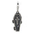 Amore La Vita Sterling Silver 3-D Antiqued Enameled Skeleton in Casket Charm hide-image