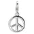 Amore La Vita Sterling Silver Small Polished Peace Sign Charm hide-image