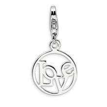 Amore La Vita Sterling Silver Polished Love in Circle Charm hide-image